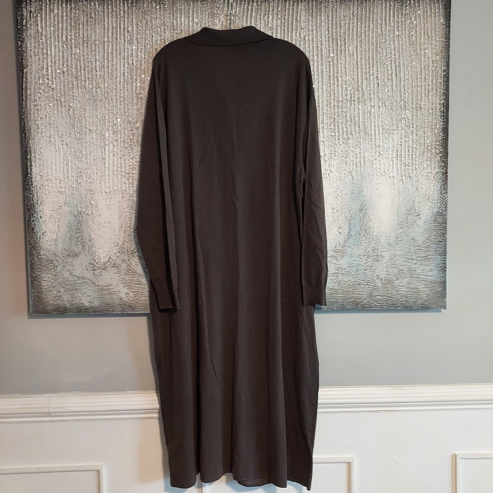 Zara Knit Dress With Wool Blend and Side Buttons Sz-XL - Picture 10 of 11